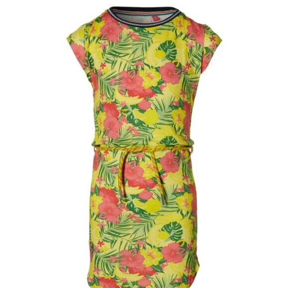 NWT Quapi flowers print dress with belt size 6 - Picture 1 of 4